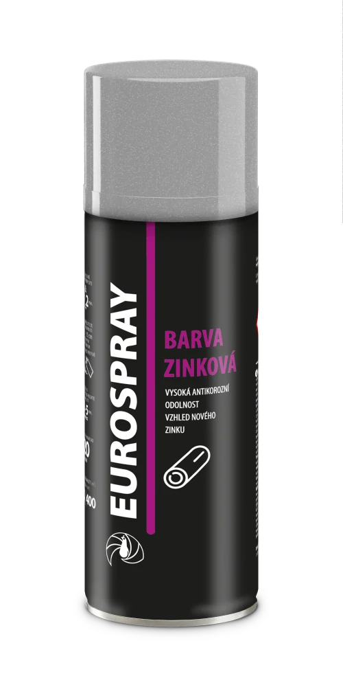 EUROSPRAY ZINKOVÁ BARVA / 3v1 šedá antikorozní - 400ml