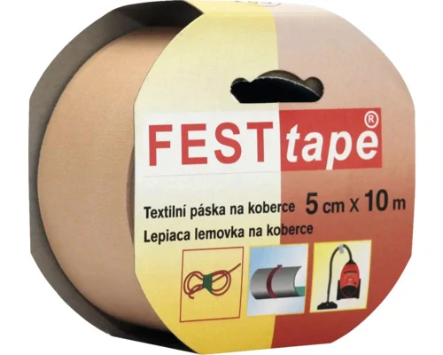 Textilní páska FEST na koberce 50 mm x 10 m béžová