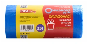 Zavazovací pytel 60l - 35l/15ks - ZAVAZOVACÍ - EXTRA SILNÉ