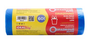 Zavazovací pytel 60l - 60l/10ks - ZAVAZOVACÍ - EXTRA SILNÉ