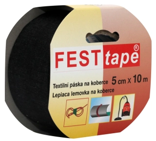 Textilní páska FEST na koberce 50 mm x 10 m černá
