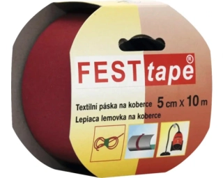 Textilní páska FEST na koberce 50 mm x 10 m červená