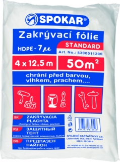 ZAKRÝVACÍ FÓLIE 4x12,5m HDPE - 7my