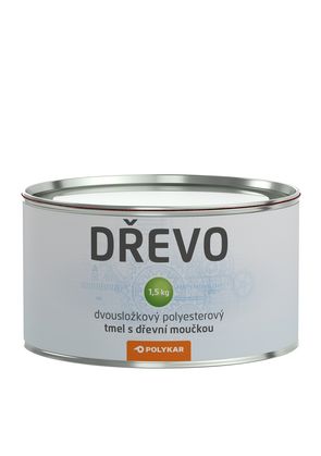 Dvousložkový polyesterový tmel DŘEVO 1,5kg