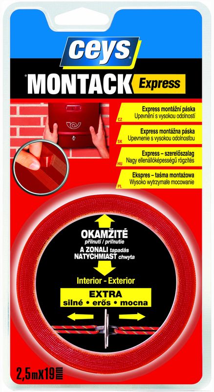 CEYS montack oboustranně lepící páska 2,5m x 19mm