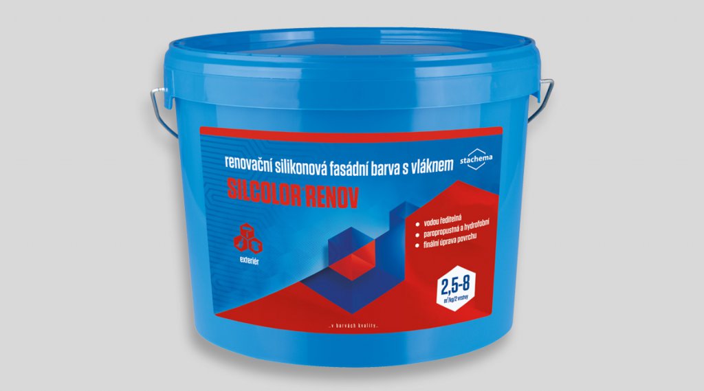 SILCOLOR RENOV - Renovační silikonová fasádní barva s vláknem 13,6kg