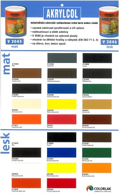 AKRYLCOL MAT V2045 hnědá čokoládová 2430 0,6l
